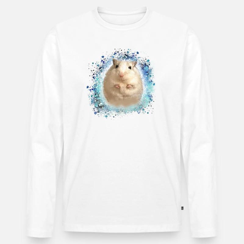 Springmaus,maus,graffiti,malerei,spitzmaus - Männer Premium Bio Langarmshirt - Weiß