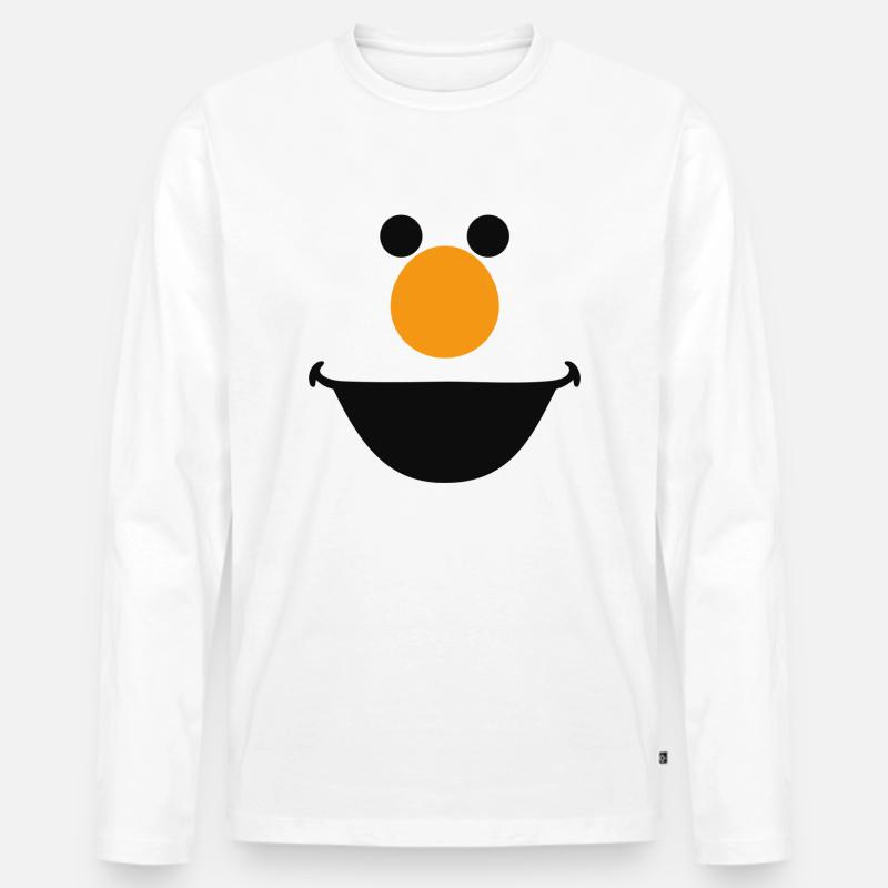 Sesamstraße Elmo Gesicht - Männer Premium Bio Langarmshirt - undefined