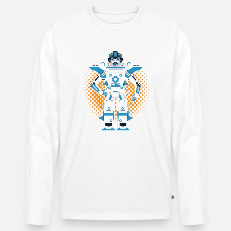 Roboter und Robotik - Männer Premium Bio Langarmshirt - undefined