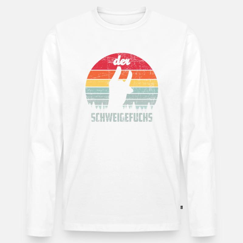 DER SCHWEIGEFUCHS - Männer Premium Bio Langarmshirt - undefined