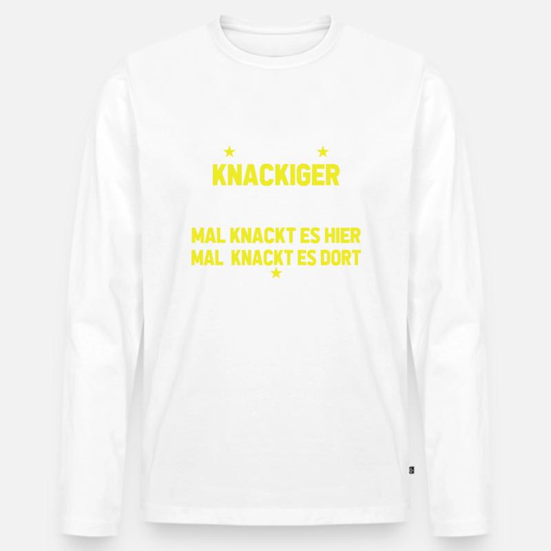 Ich bin ein knackiger Rentner - Männer Premium Bio Langarmshirt - undefined