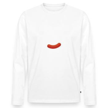 Der Auftragsgriller - Männer Premium Bio Langarmshirt - Weiß - Vorne - Nico (187cm)