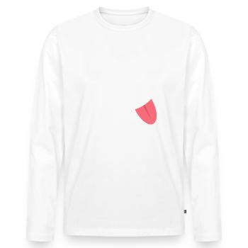 Laughing Headphones | Music, Party, Concert - Men's Premium Organic Long Sleeve Shirt - white - Front - Nico (187cm)