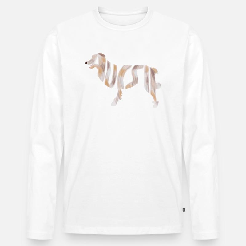 Aussie Red Merle - Männer Premium Bio Langarmshirt - undefined