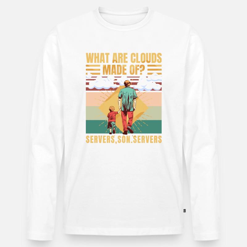 Funny Programmer Software Developer Computer - Men's Premium Organic Long Sleeve Shirt - white