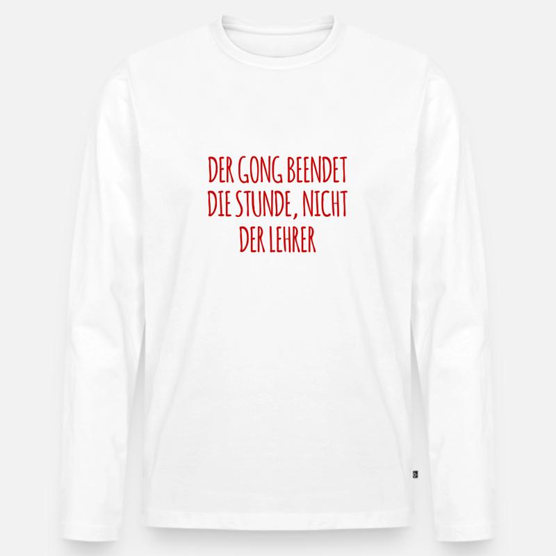Lehrer vs Schulklingel - Männer Premium Bio Langarmshirt - undefined