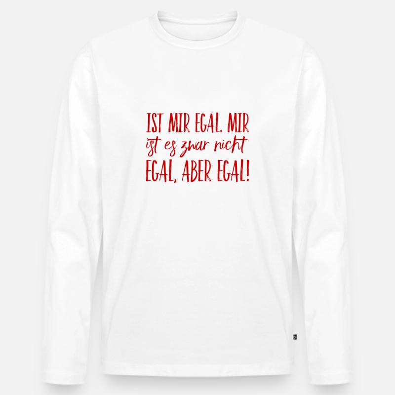 es ist mir egal - Männer Premium Bio Langarmshirt - undefined