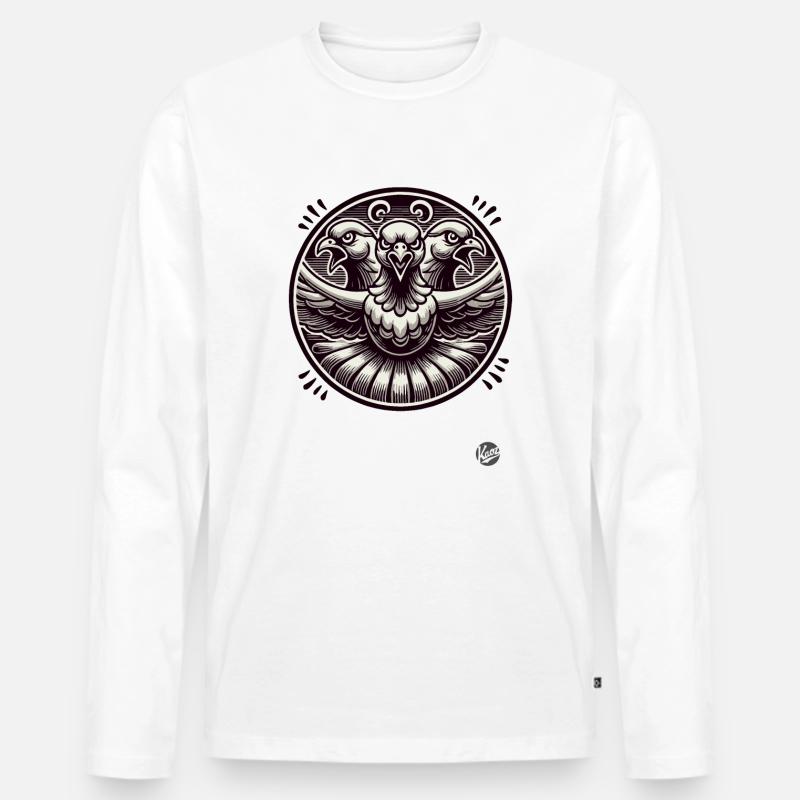 Tauben der Wut - Männer Premium Bio Langarmshirt - Weiß
