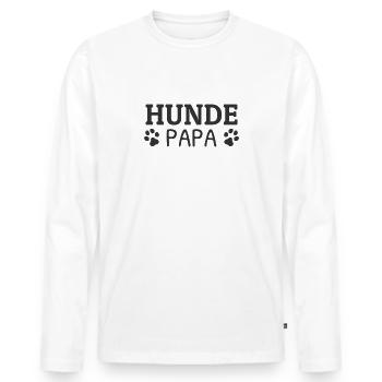 Best Dog Dad in the World! Dog Pa Pet Dog Trainer - Men's Premium Organic Long Sleeve Shirt - white - Front - Nico (187cm)