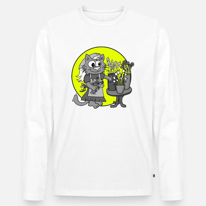 Beruf Florist/in Retro - Männer Premium Bio Langarmshirt - Weiß