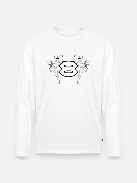 Thai Boxen - Männer Premium Bio Langarmshirt - Weiß