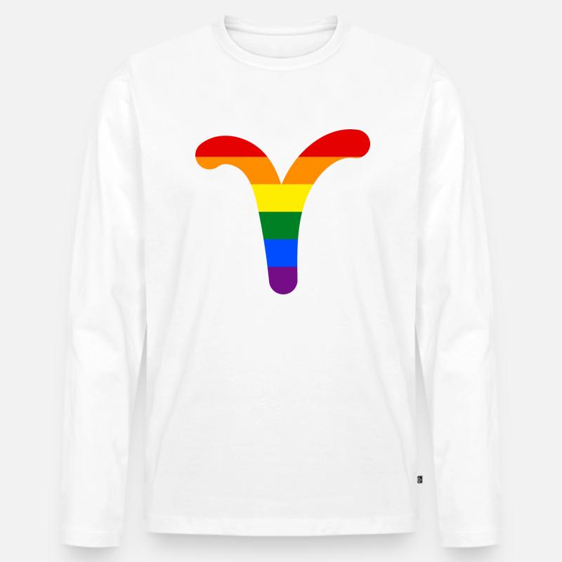 Sternzeichen Widder LGBT - Männer Premium Bio Langarmshirt - undefined