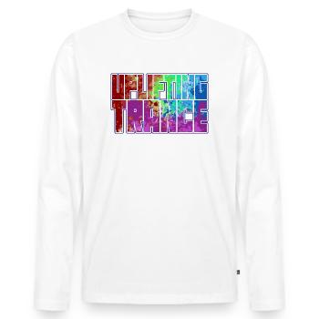 Uplifting Trance | Uplifting Trance Music Splat - Men's Premium Organic Long Sleeve Shirt - white - Front - Nico (187cm)