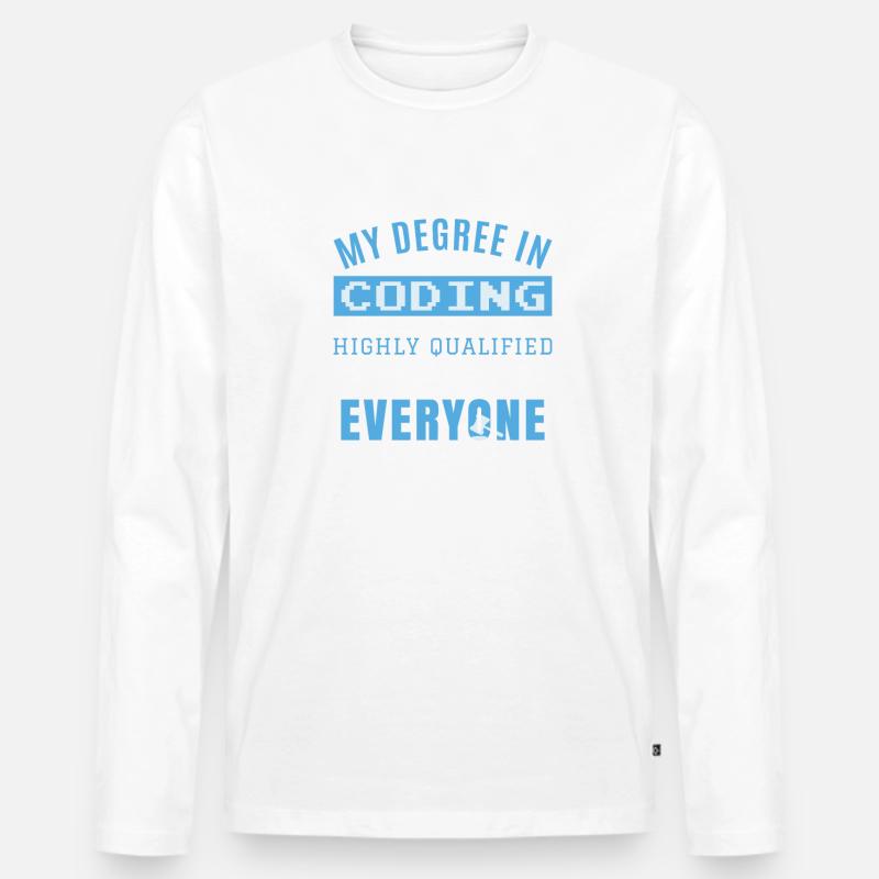 Coder Humor Programmierer Programmierer Humor Männer Premium Bio Langarmshirt