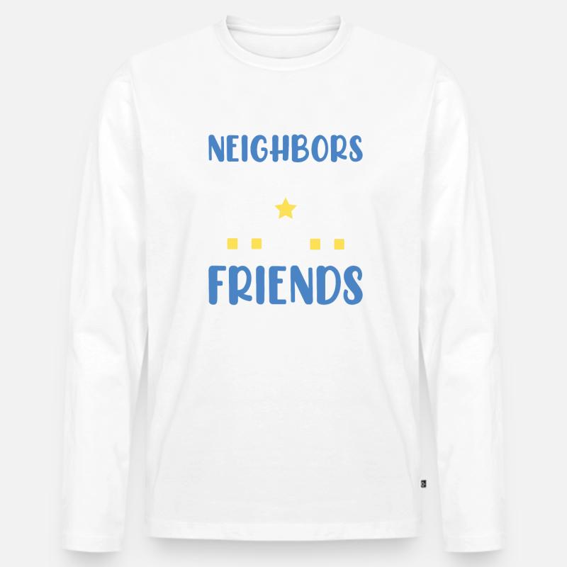 Nachbarn durch Zufall - Männer Premium Bio Langarmshirt - Weiß