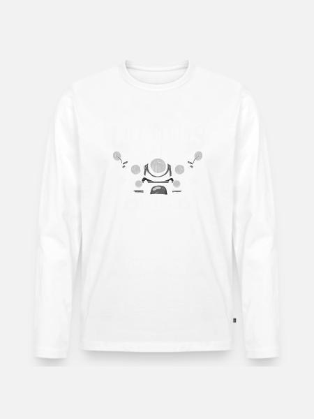 Das Leben beginnt bei 100 Meilen pro Stunde - Männer Premium Bio Langarmshirt - Weiß