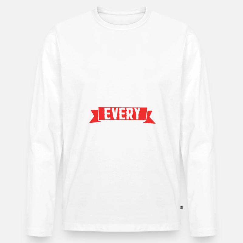 Lustiger Dave-Spruch - Männer Premium Bio Langarmshirt - Weiß