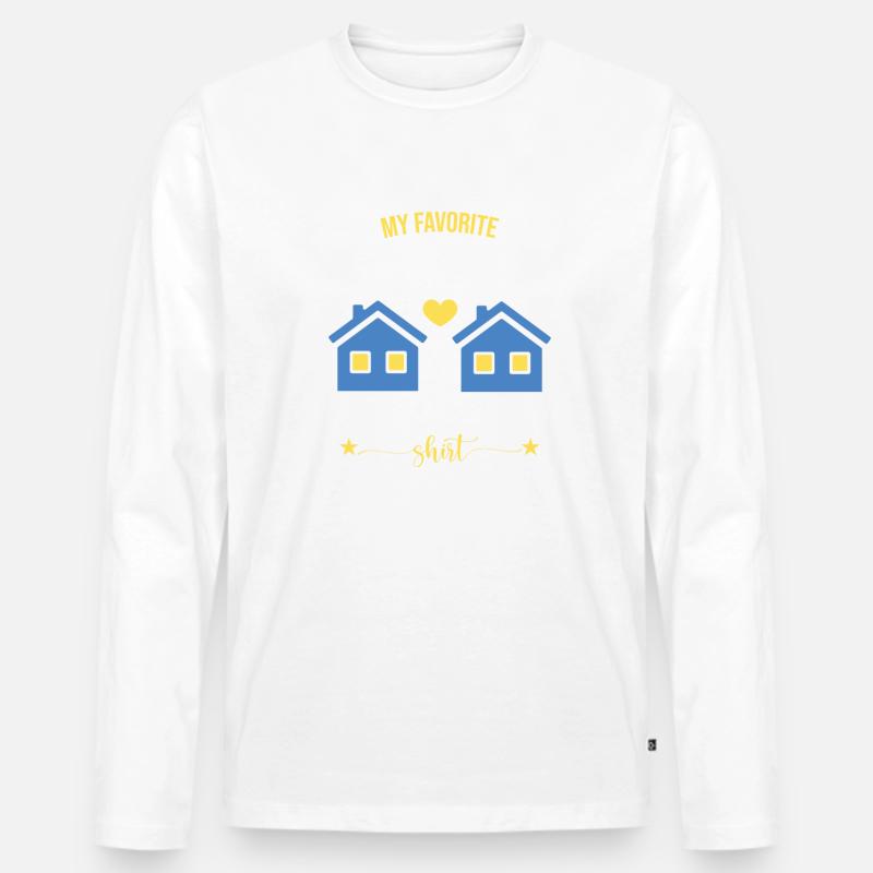Bevorzugte Nachbarschaftsgemeinde - Männer Premium Bio Langarmshirt - Weiß