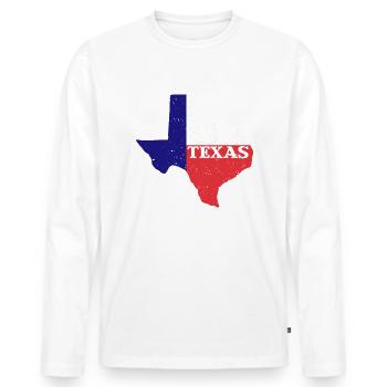 Y'all need Texas - Men's Premium Organic Long Sleeve Shirt - white - Front - Nico (187cm)