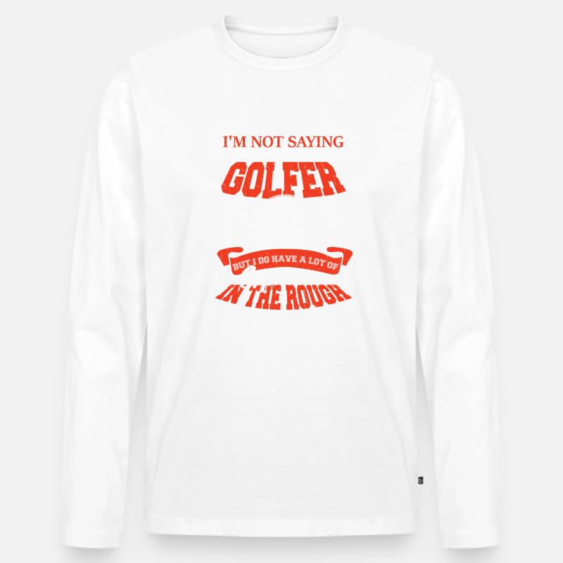 Ich bin ein großartiger Golfer - Männer Premium Bio Langarmshirt - Weiß