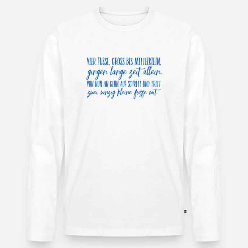Taufe Geschenkidee - Männer Premium Bio Langarmshirt - Weiß