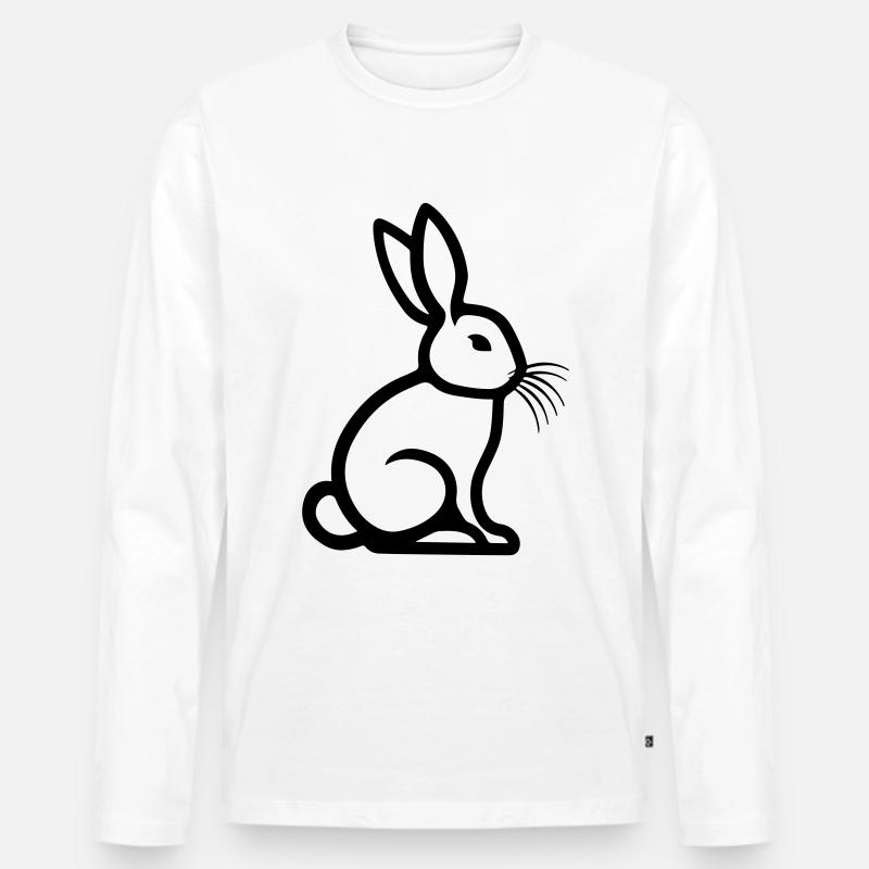 Easter Bunny Symbol Easter - Men's Premium Organic Long Sleeve Shirt - white