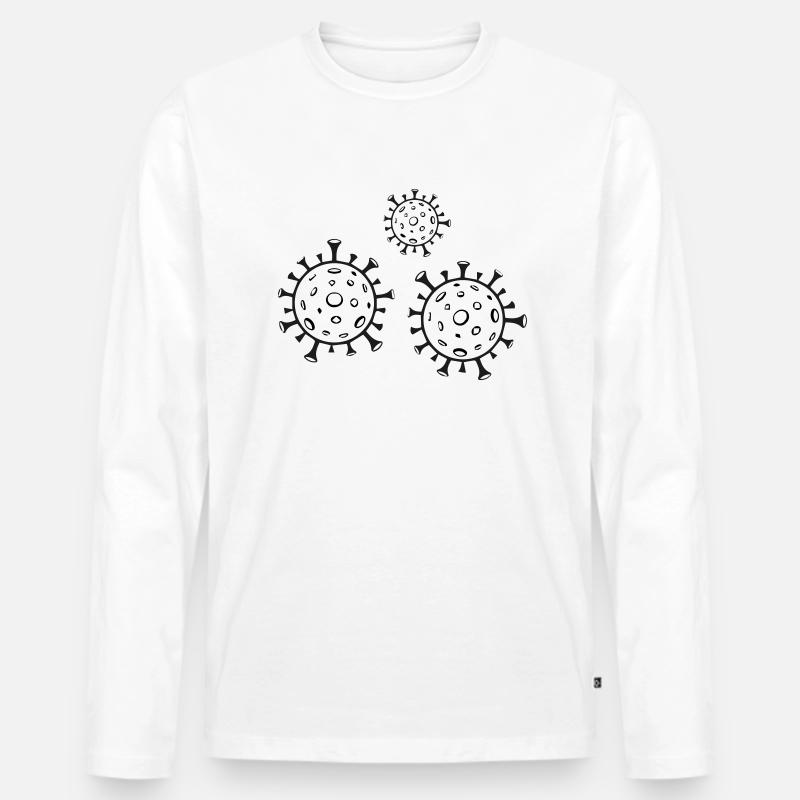 the virus - Männer Premium Bio Langarmshirt - Weiß
