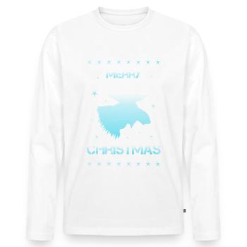 Merry Christmas moss - Men's Premium Organic Long Sleeve Shirt - white - Front - Nico (187cm)