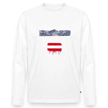 diedamskopf,mountain,mountains,austria,ski area,skiing - Men's Premium Organic Long Sleeve Shirt - white - Front - Nico (187cm)