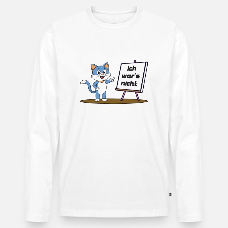 Ich war's nicht - Männer Premium Bio Langarmshirt - Weiß
