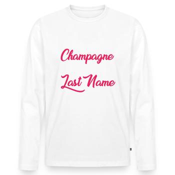 Funny Divorce Pop The - Männer Premium Bio Langarmshirt - Weiß - Vorne - Nico (187cm)