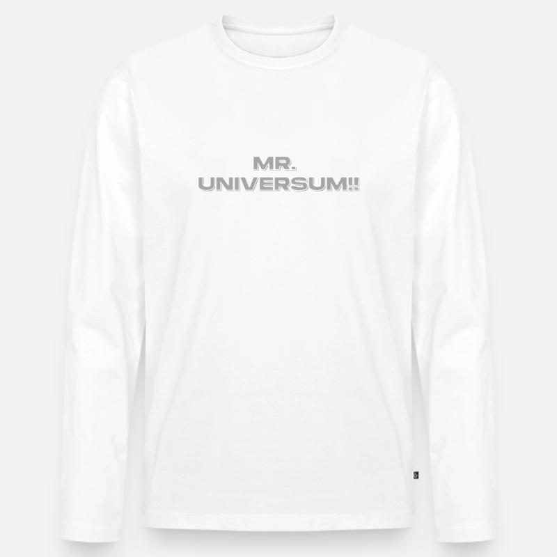 MR. UNIVERSUM body - Männer Premium Bio Langarmshirt - Weiß