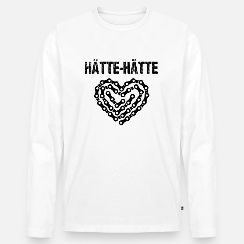 Fahrrad - Männer Premium Bio Langarmshirt - Weiß