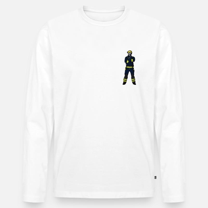 Évolution du pompier - T-shirt manches longues Premium bio Homme - undefined