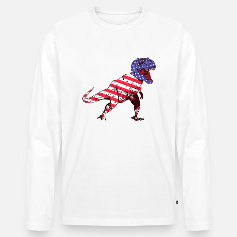 Americasaurus Rex - Männer Premium Bio Langarmshirt - undefined