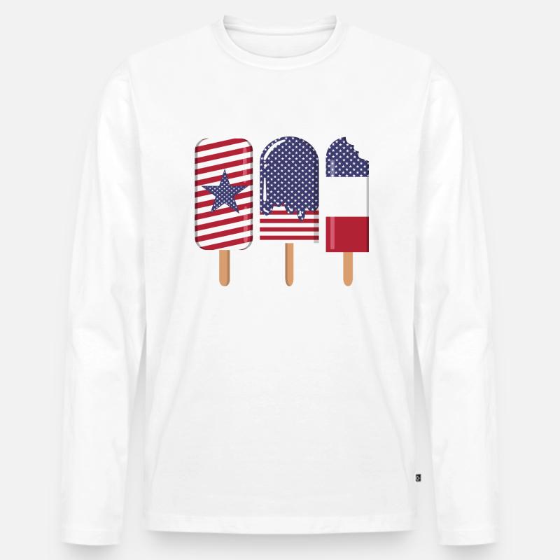 4. Juli USA - Männer Premium Bio Langarmshirt - undefined
