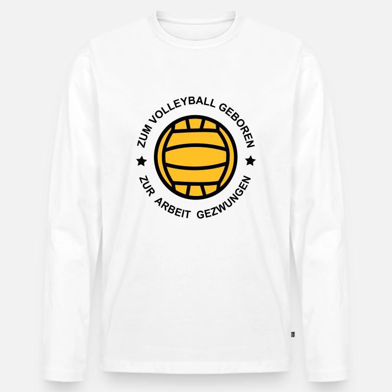 Volleyball - Männer Premium Bio Langarmshirt - Weiß