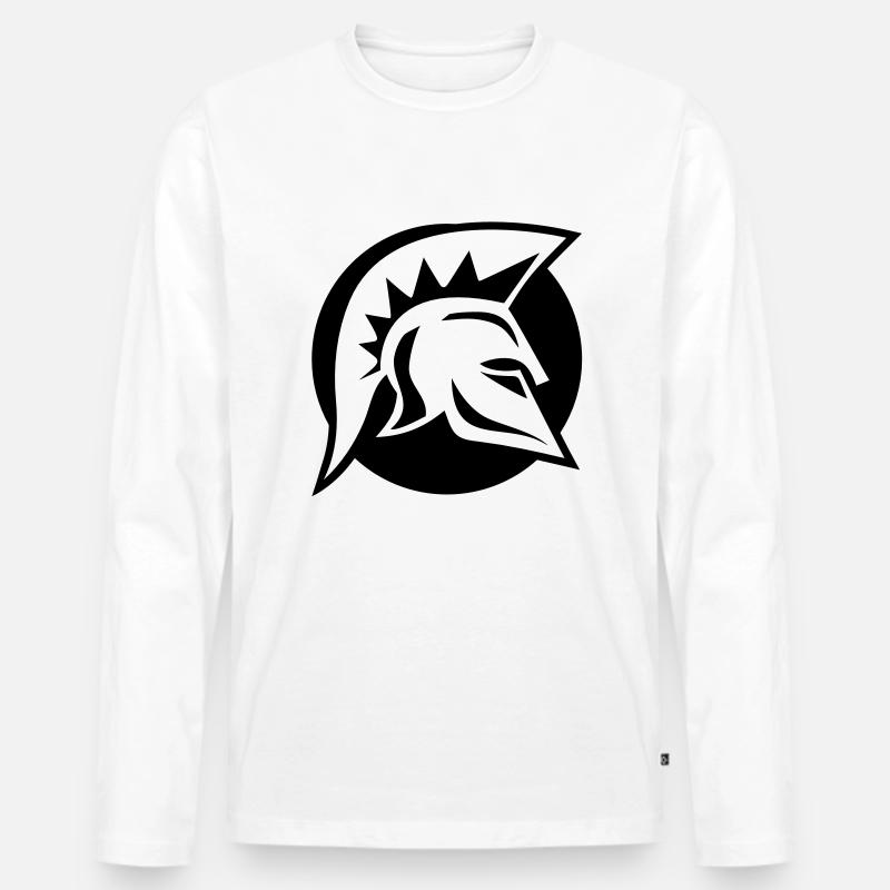 sparta - Männer Premium Bio Langarmshirt - Weiß