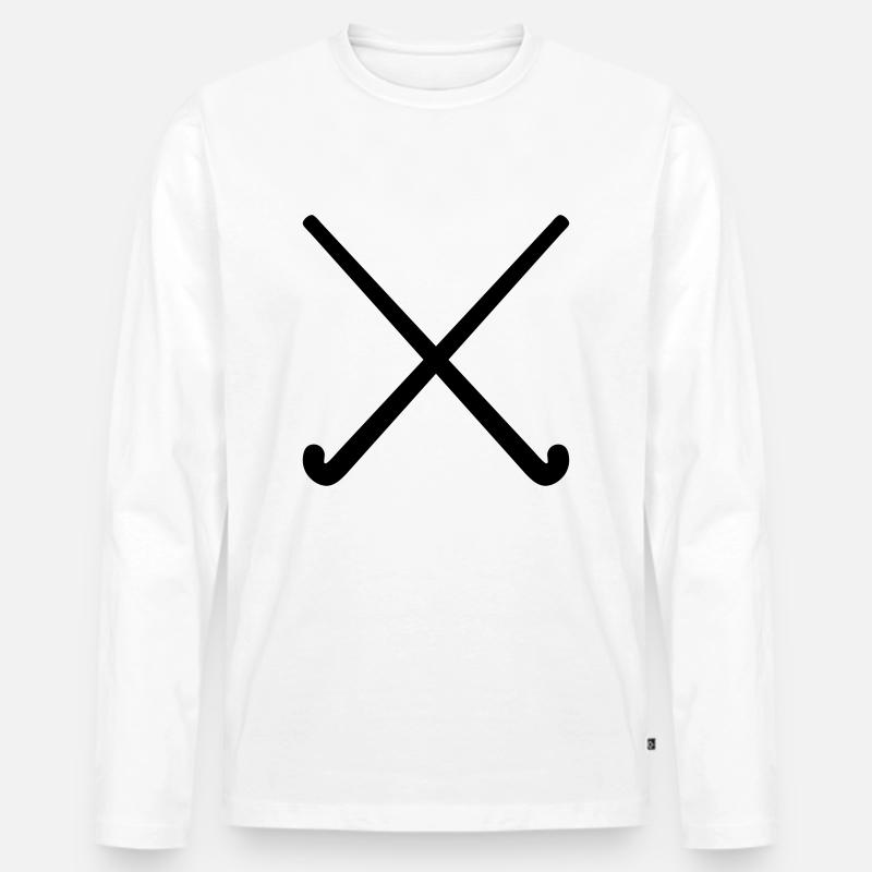 Hockey - Männer Premium Bio Langarmshirt - Weiß
