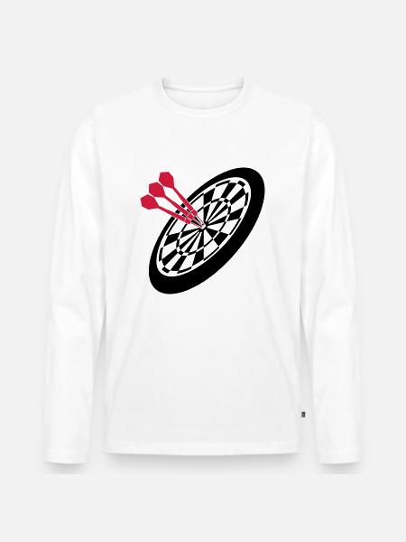 Dart Sport - Men's Premium Organic Long Sleeve Shirt - white