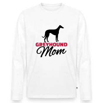 Windhund - Männer Premium Bio Langarmshirt - Weiß - Vorne - Nico (187cm)