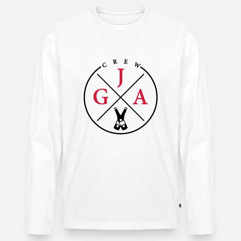 jga crew bier - Männer Premium Bio Langarmshirt - Weiß