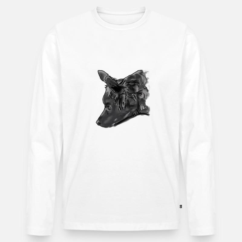 Australian Shepherd - Männer Premium Bio Langarmshirt - Weiß
