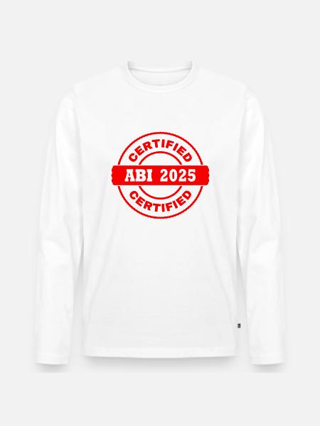 Abi 2025 - Männer Premium Bio Langarmshirt - Weiß