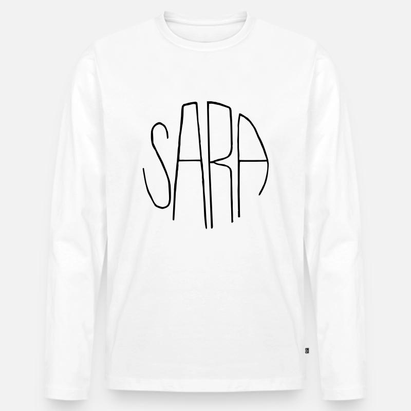 Sara - Männer Premium Bio Langarmshirt - Weiß