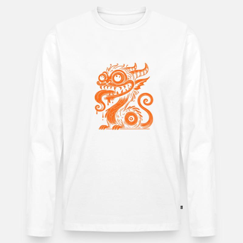 Drache - Männer Premium Bio Langarmshirt - undefined
