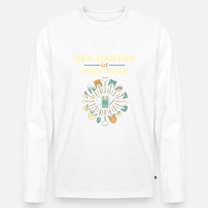 Spruch Garten - Männer Premium Bio Langarmshirt - undefined