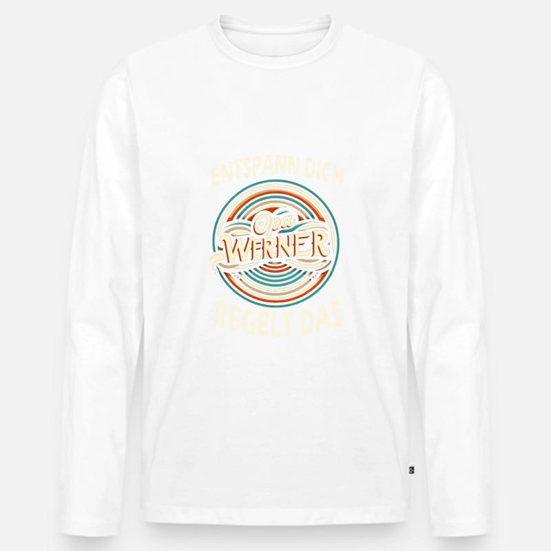Opa Werner - Männer Premium Bio Langarmshirt - undefined