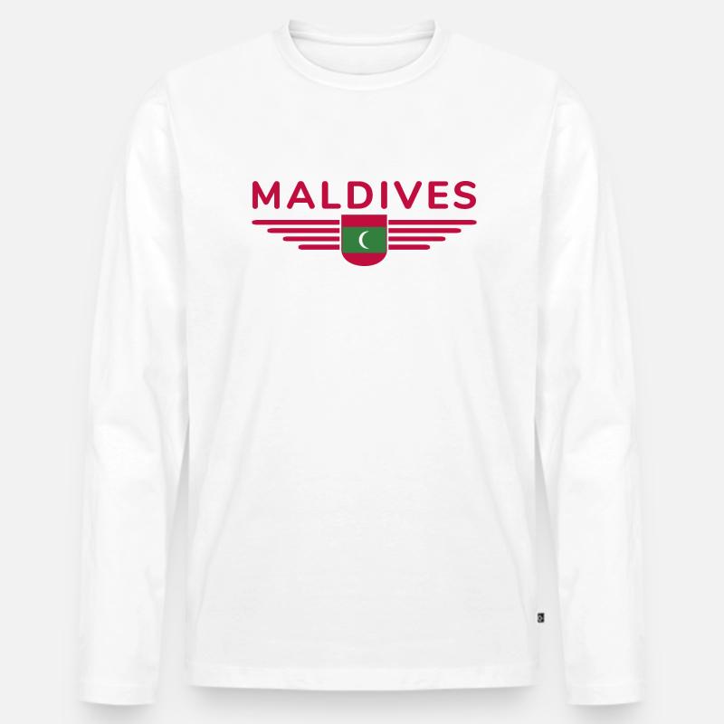 Malediven Fans: Exklusive Shirts - Männer Premium Bio Langarmshirt - Weiß