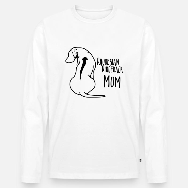 RHODESIAN RIDGEBACK MOM Hund Hunde Mama Wilsigns - Männer Premium Bio Langarmshirt - Weiß